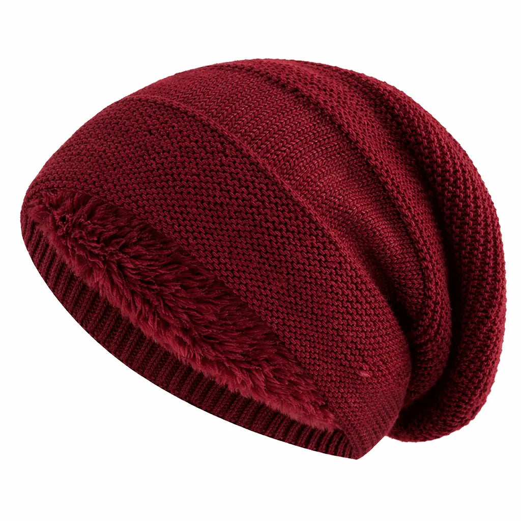 Beanie | Soft Fleece-Lined & Slouchy Knit | Unisex One Size