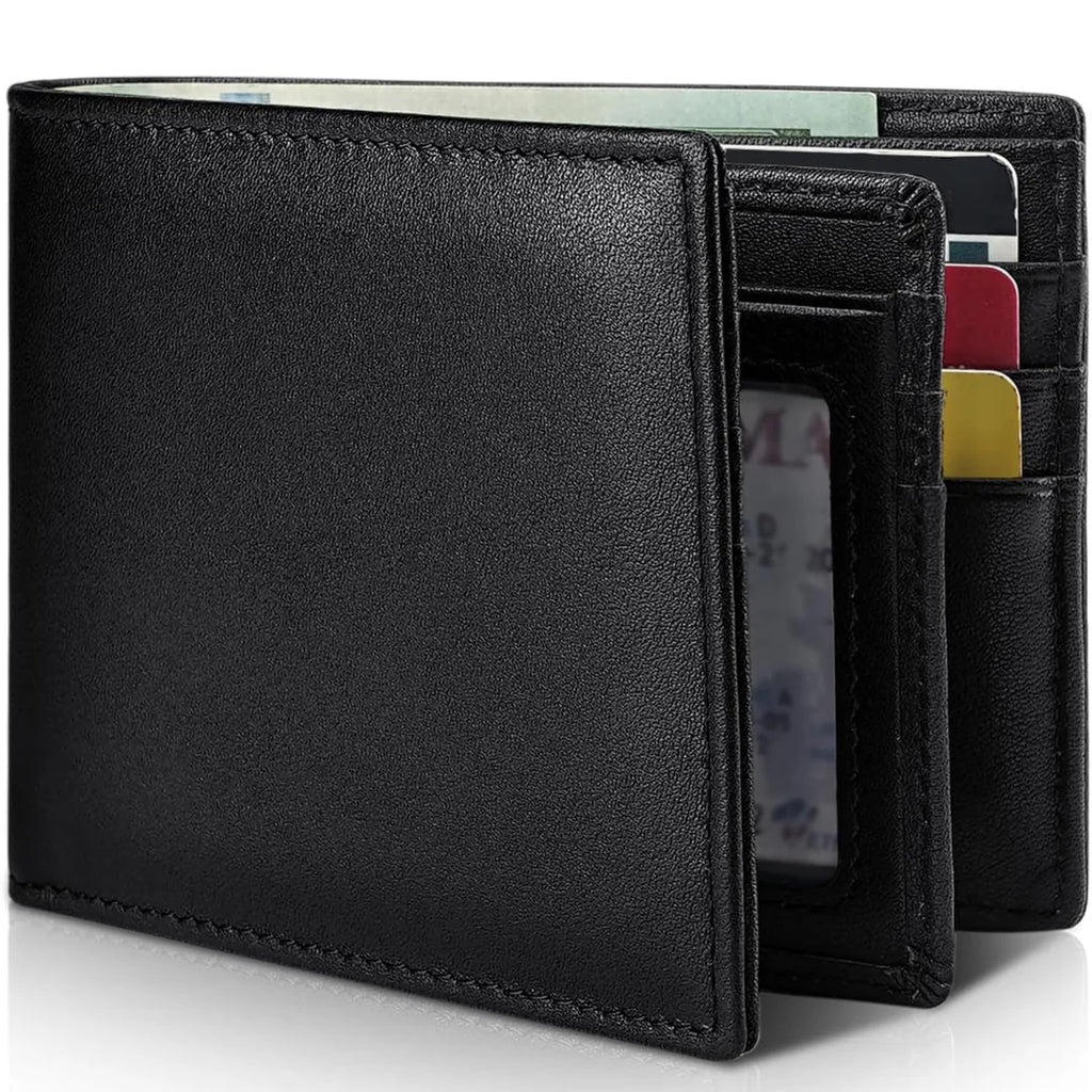 Bifold Wallet | Genuine Leather & RFID-Blocking | 13 Card Slots