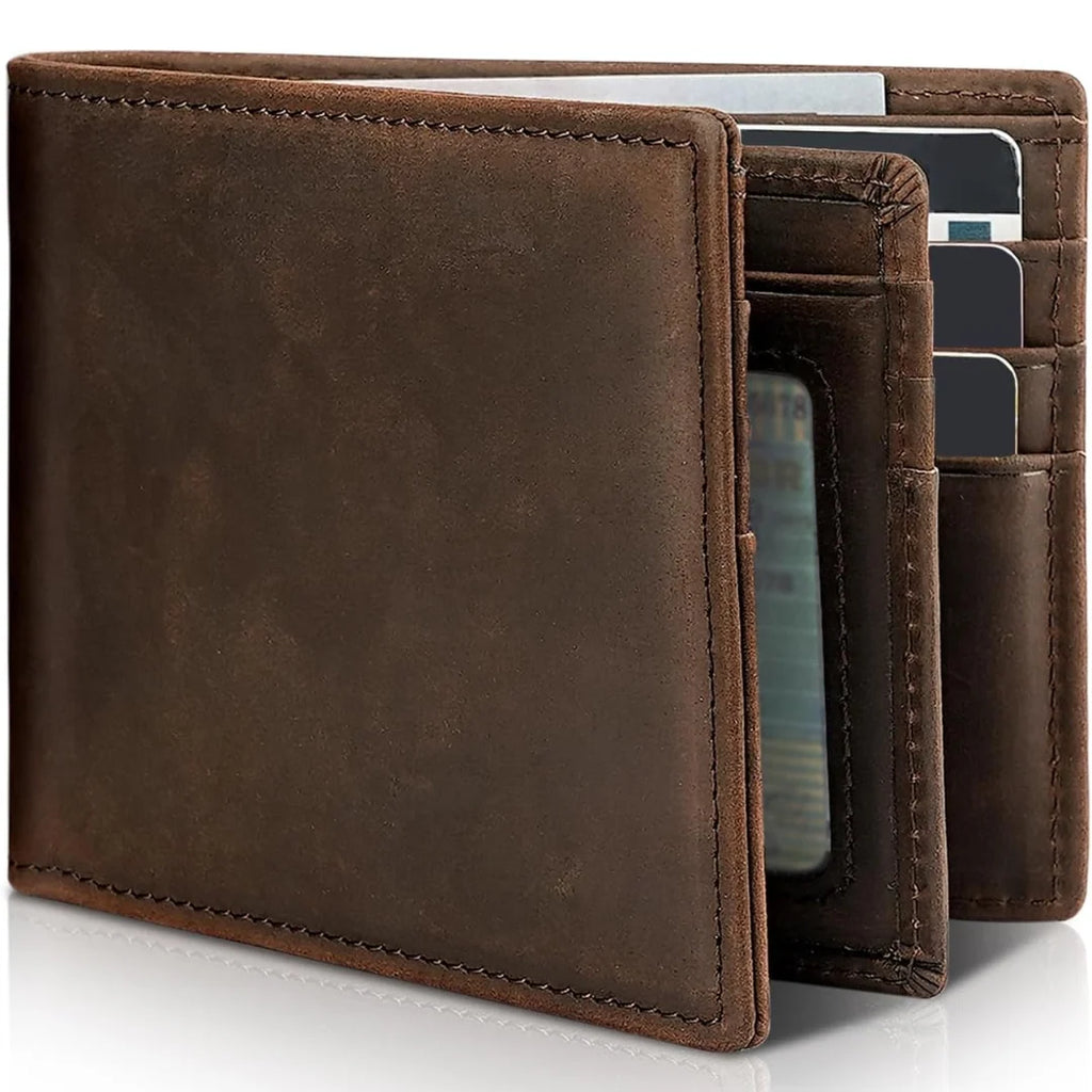 Bifold Wallet | Genuine Leather & RFID-Blocking | 13 Card Slots