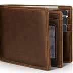 Bifold Wallet | Genuine Leather & RFID-Blocking | 13 Card Slots