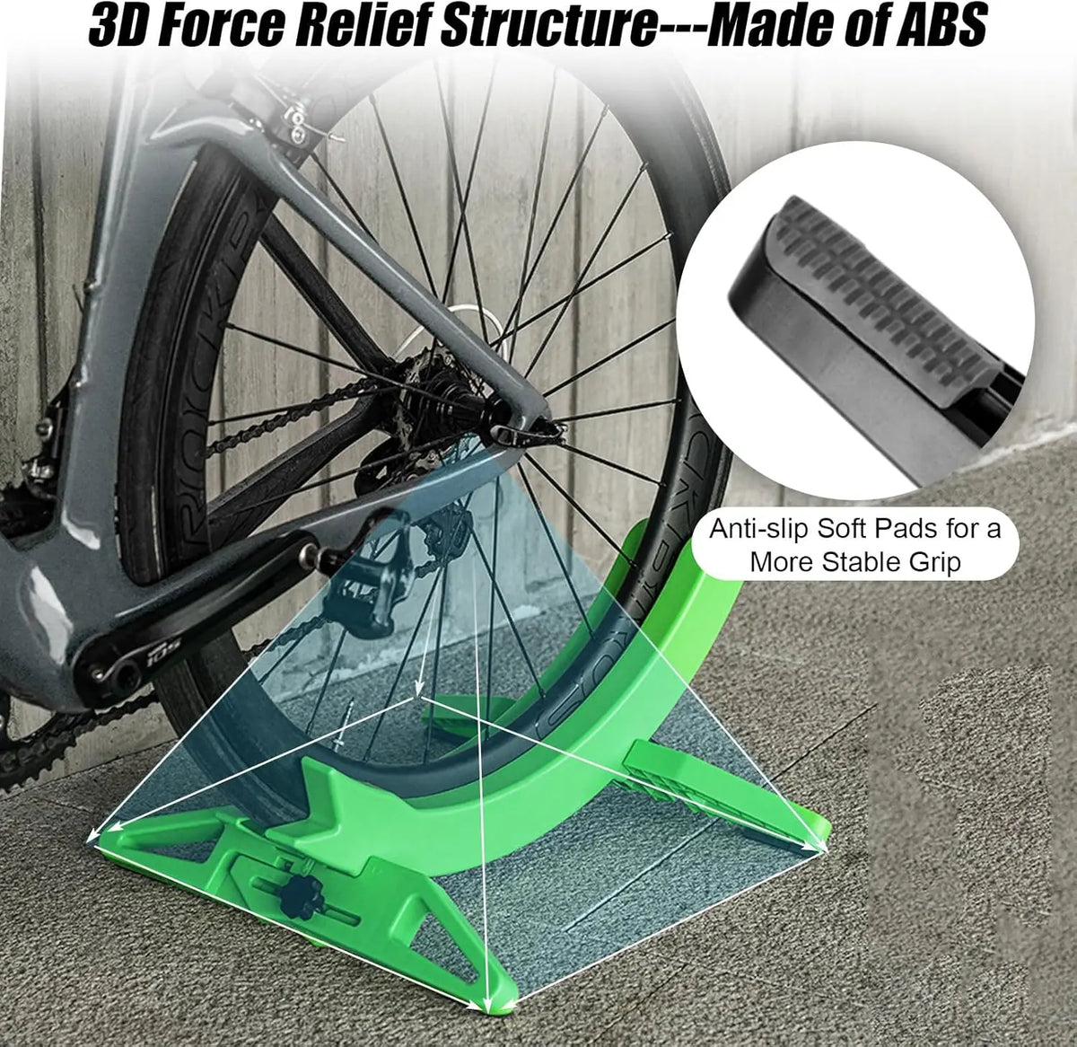 Bike Stand | Adjustable Width & Non-Slip Rubber Feet | Fits 30–80 mm Tires