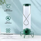 Bird Feeder | Squirrel-Proof Rotating Perch & 4 Feeding Ports