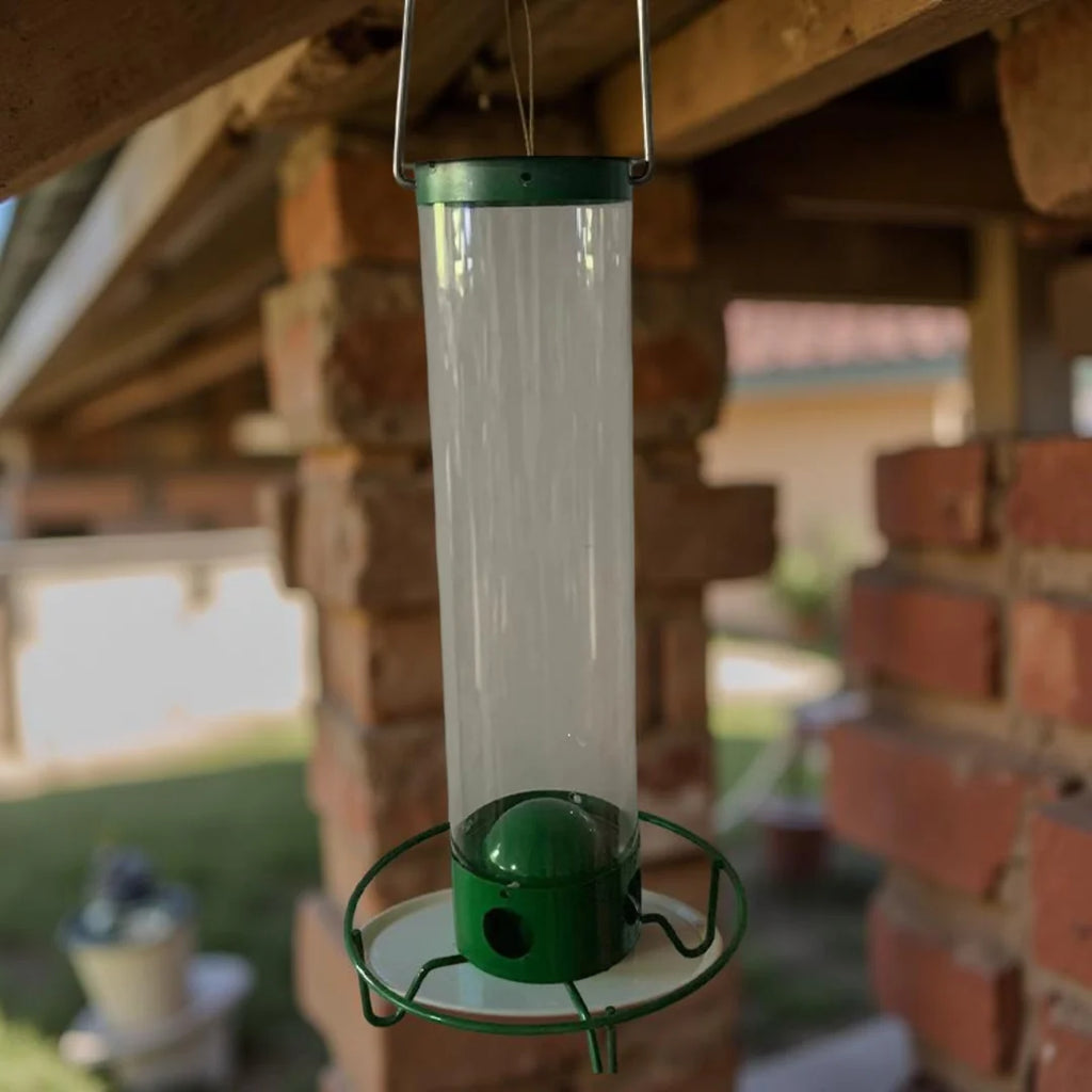 Bird Feeder | Squirrel-Proof Rotating Perch & 4 Feeding Ports