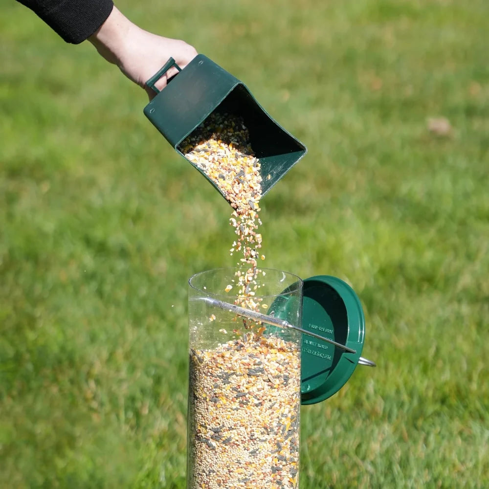 Bird Feeder | Squirrel-Proof Rotating Perch & 4 Feeding Ports