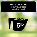 Bird Feeder | Squirrel-Proof Weight-Activated Perch | 5 lb Capacity