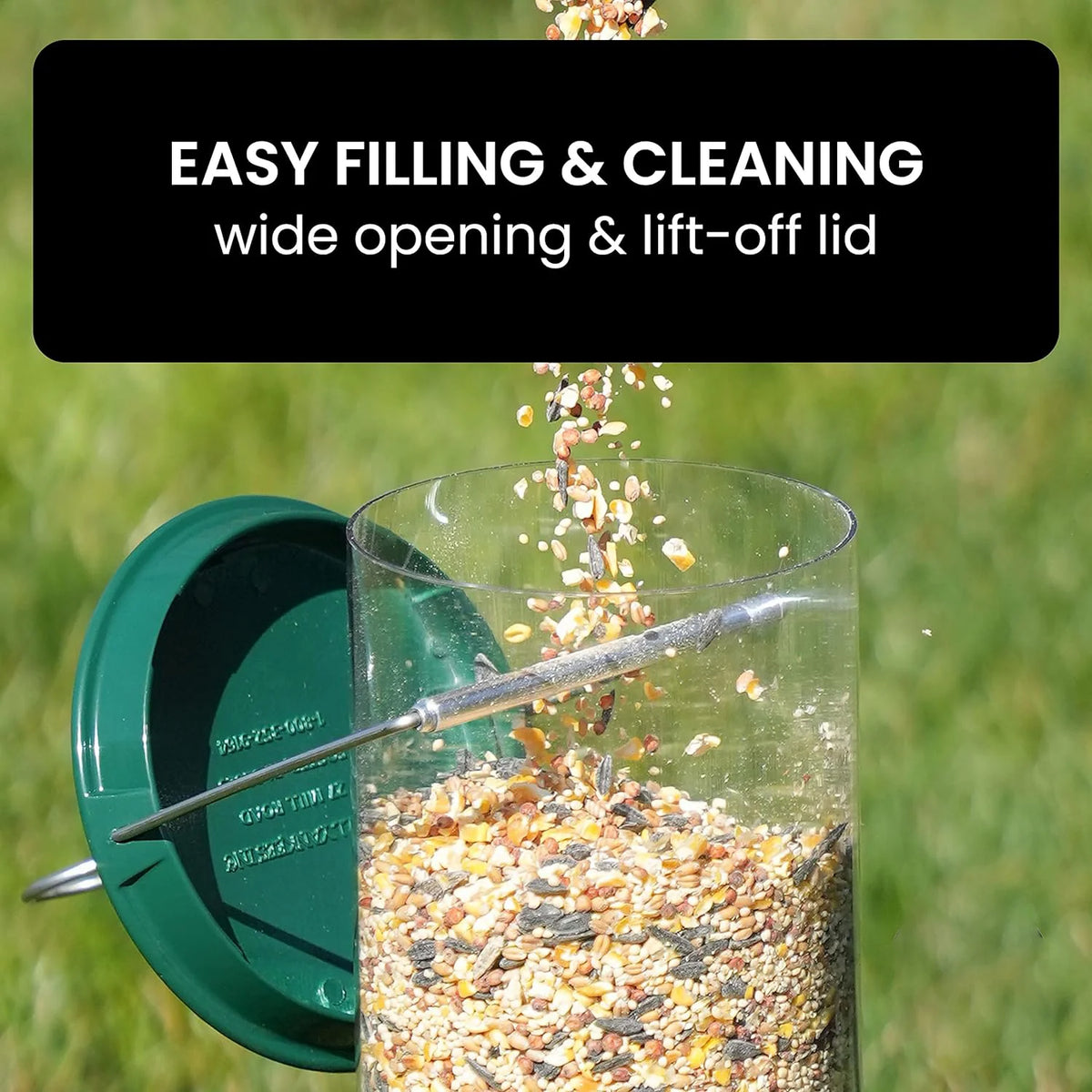 Bird Feeder | Squirrel-Proof Weight-Activated Perch | 5 lb Capacity