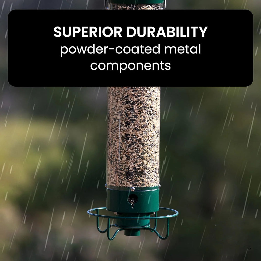 Bird Feeder | Squirrel-Proof Weight-Activated Perch | 5 lb Capacity