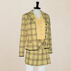 Blazer Skirt Set | Plaid Matching | Party Costume