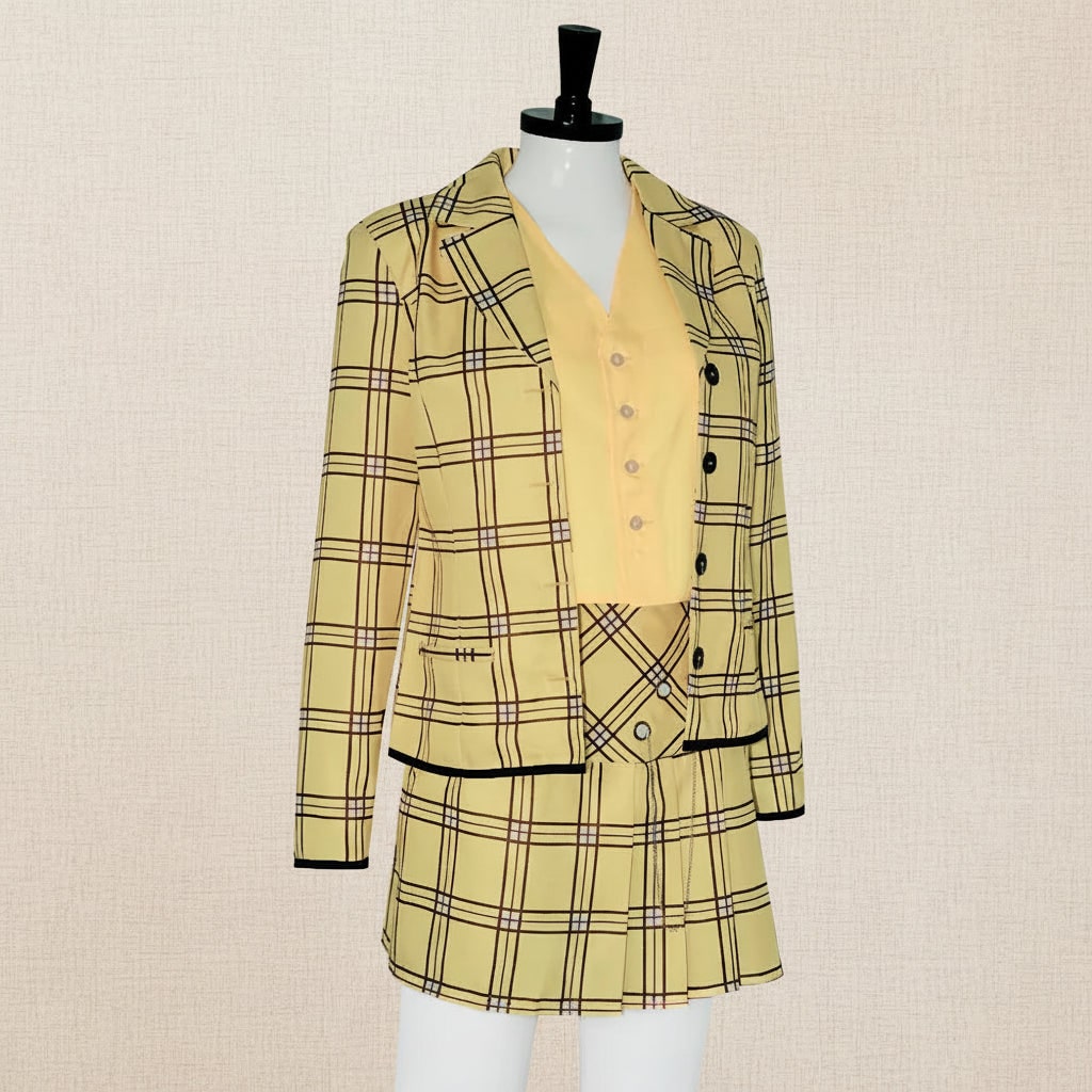Blazer Skirt Set | Plaid Matching | Party Costume