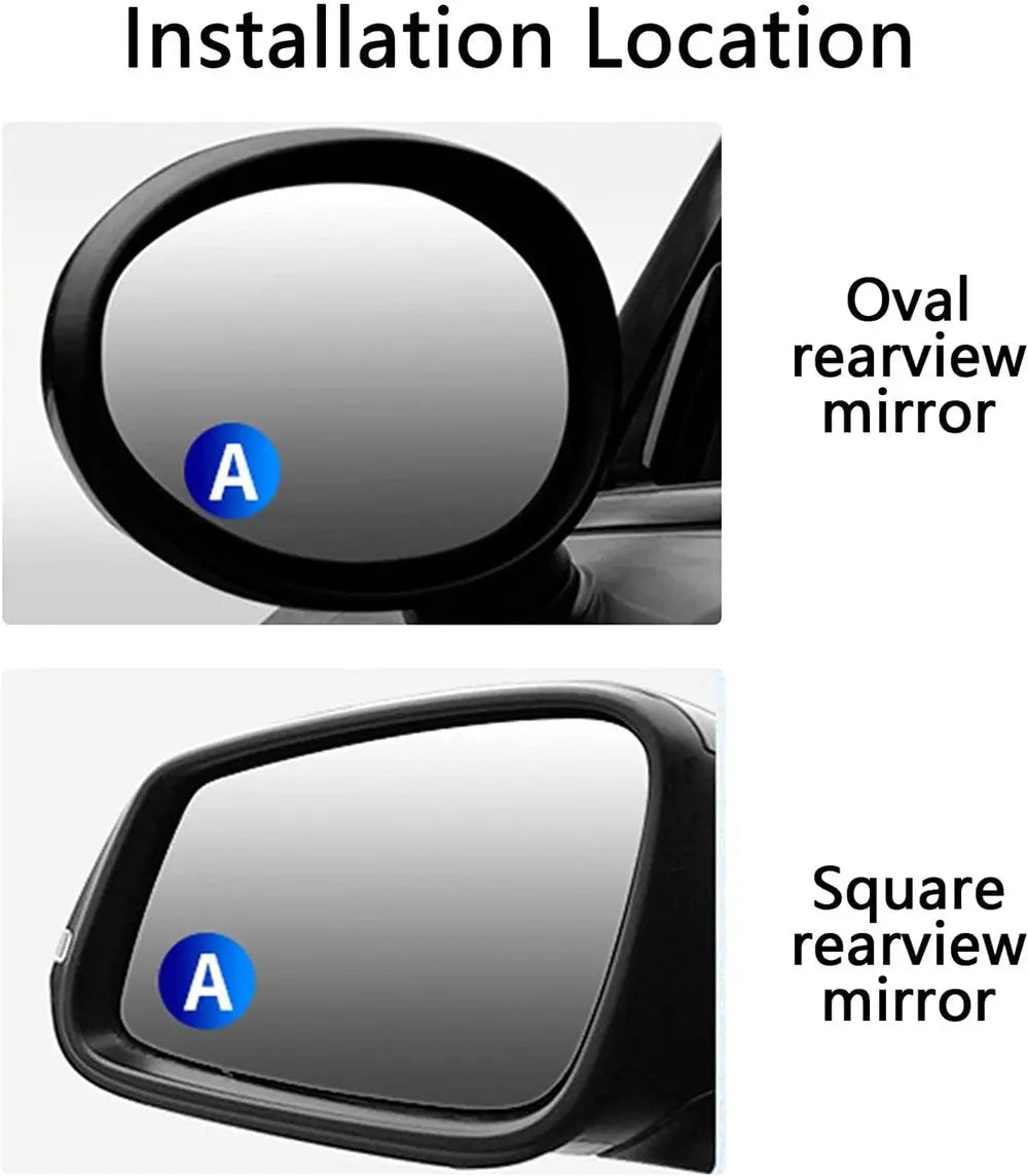 Blind Spot Mirror | 360° Adjustable & Suction Mount | Universal Fit