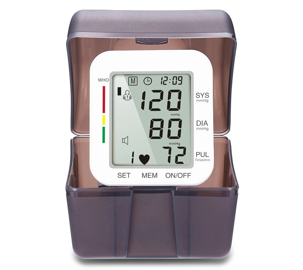 Blood Pressure Monitor | Digital Wrist & Dual User Memory | Compact & Lightweight