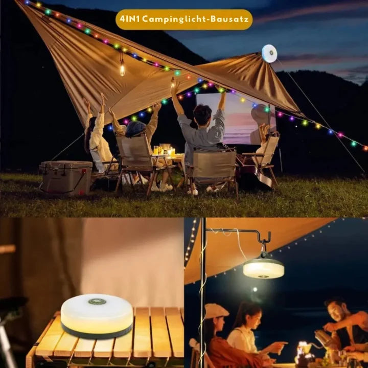 Camping Lamp | 4-in-1 10m RGB & USB Rechargeable