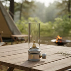 Camping Lantern | Butane-Powered Adjustable Flame | Wind-Resistant