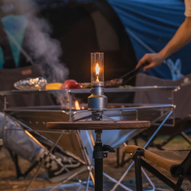 Camping Lantern | Butane-Powered Adjustable Flame | Wind-Resistant