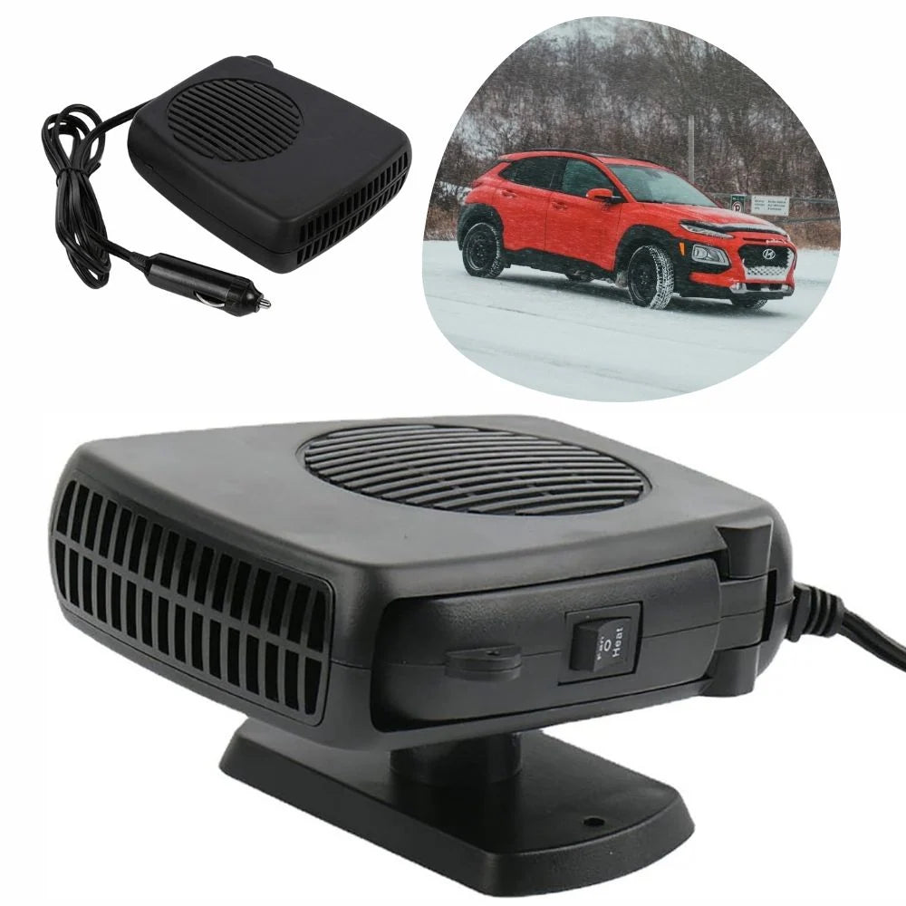 Car Heater | Portable Ceramic Fan & Adjustable Heat | For 12V Vehicles