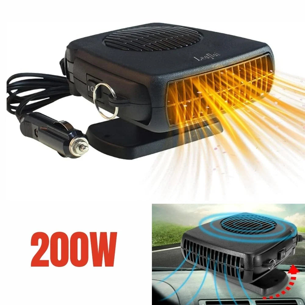 Car Heater | Portable Ceramic Fan & Adjustable Heat | For 12V Vehicles