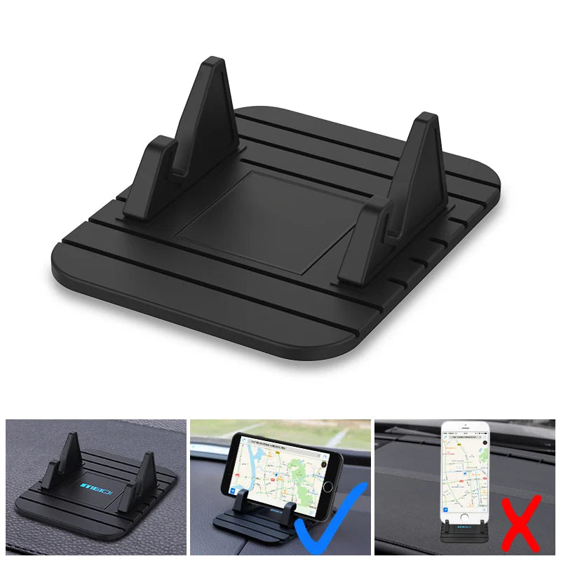 Car Phone Holder | Non-Slip Silicone Suction Mount