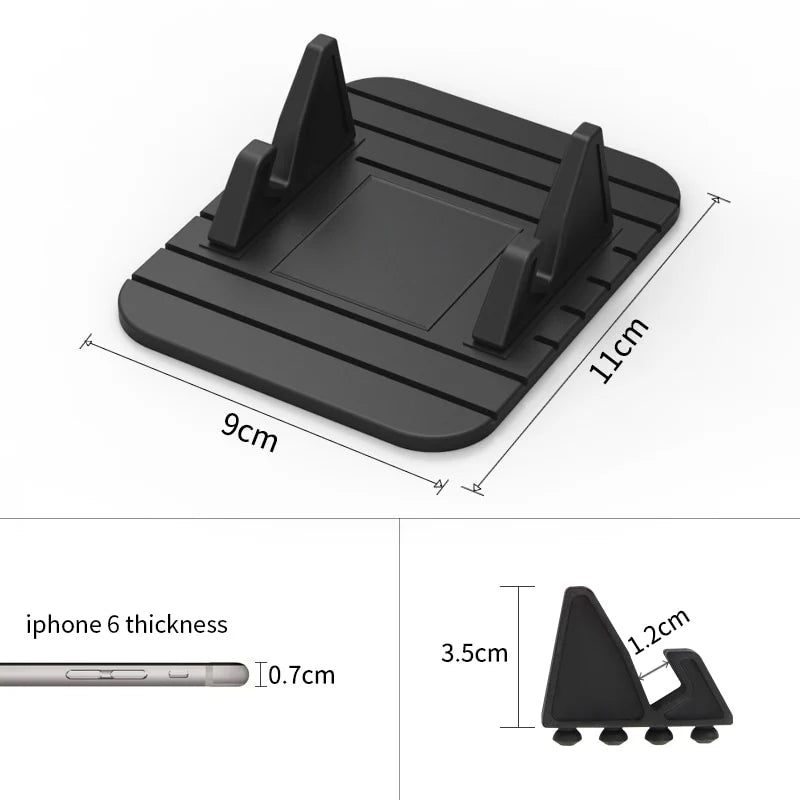 Car Phone Holder | Non-Slip Silicone Suction Mount