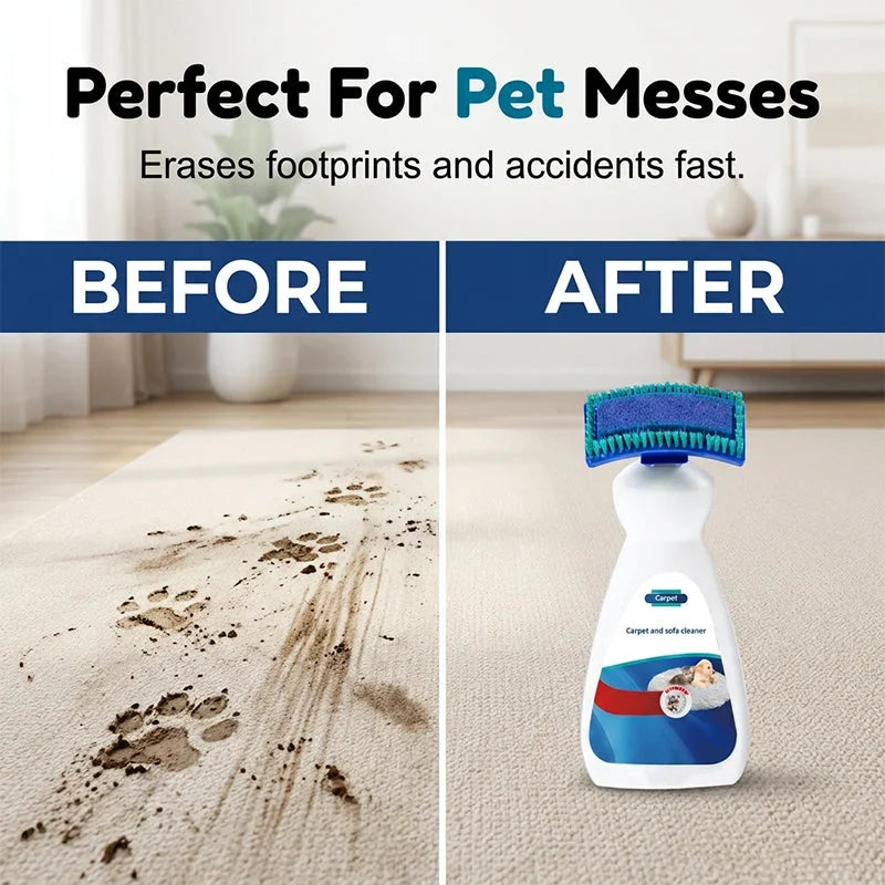 Carpet & Upholstery Cleaner | Waterless Stain Removal & Built-In Brush | 200 Ml