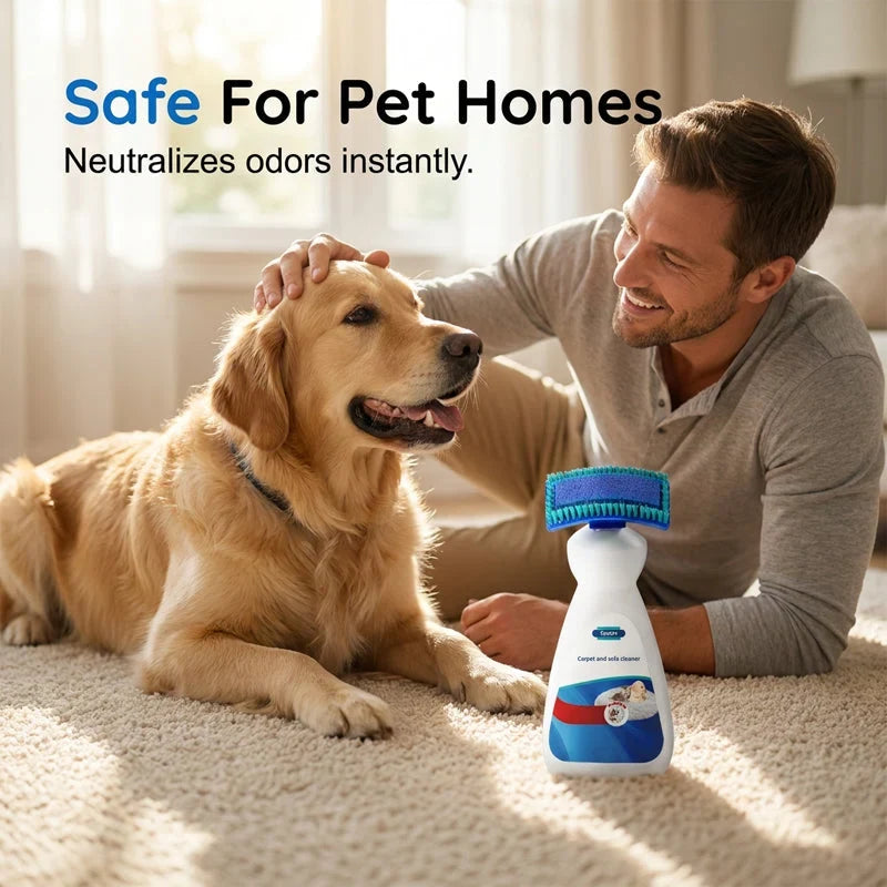 Carpet & Upholstery Cleaner | Waterless Stain Removal & Built-In Brush | 200 Ml