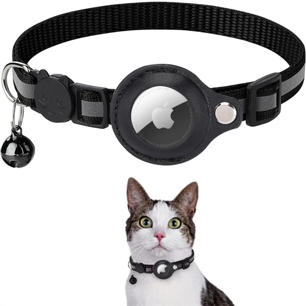 Cat Collar | Reflective Nylon GPS Holder & Quick-Release