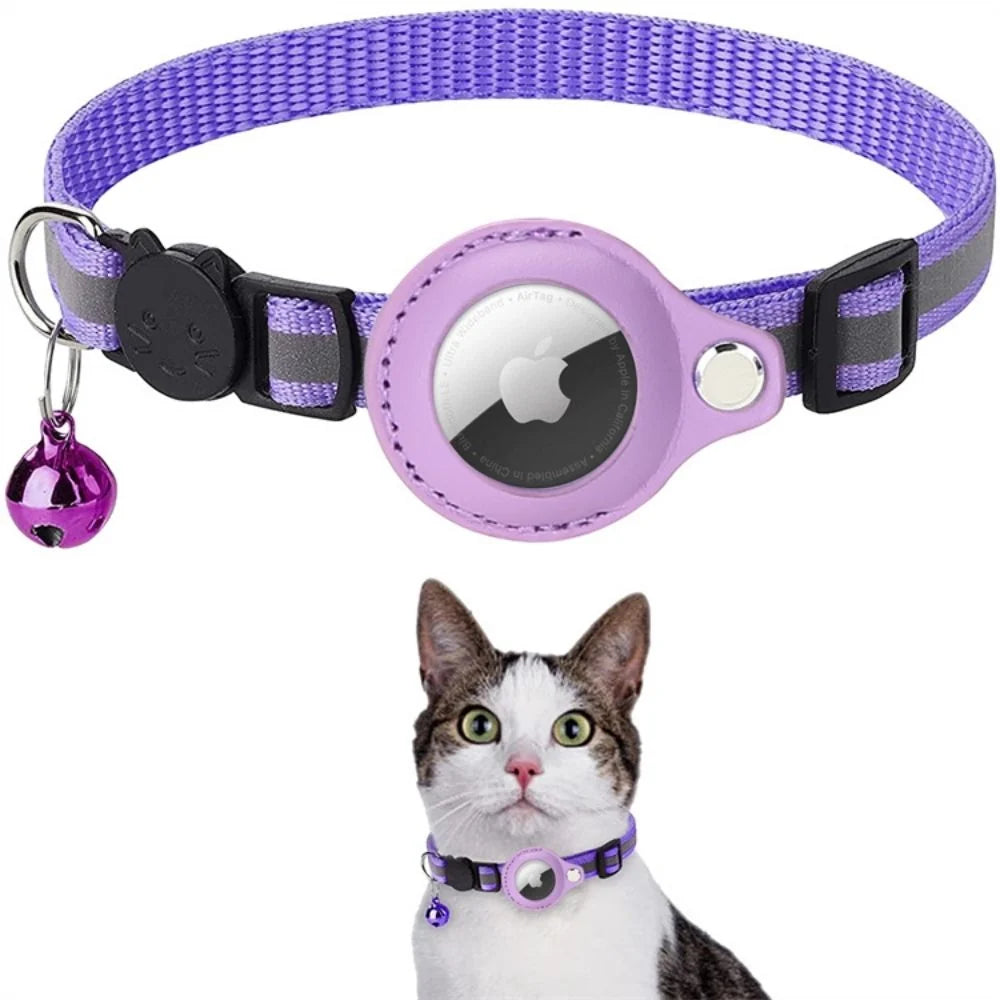 Cat Collar | Reflective Nylon GPS Holder & Quick-Release