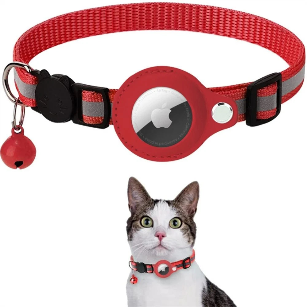 Cat Collar | Reflective Nylon GPS Holder & Quick-Release