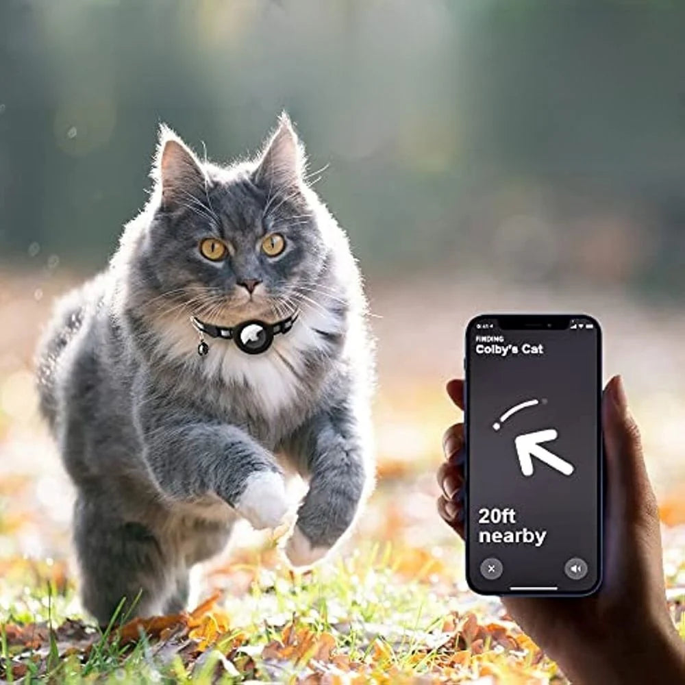Cat Collar | Reflective Nylon GPS Holder & Quick-Release