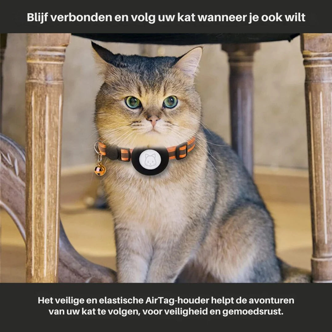 Cat Collar | Reflective Nylon GPS Holder & Quick-Release