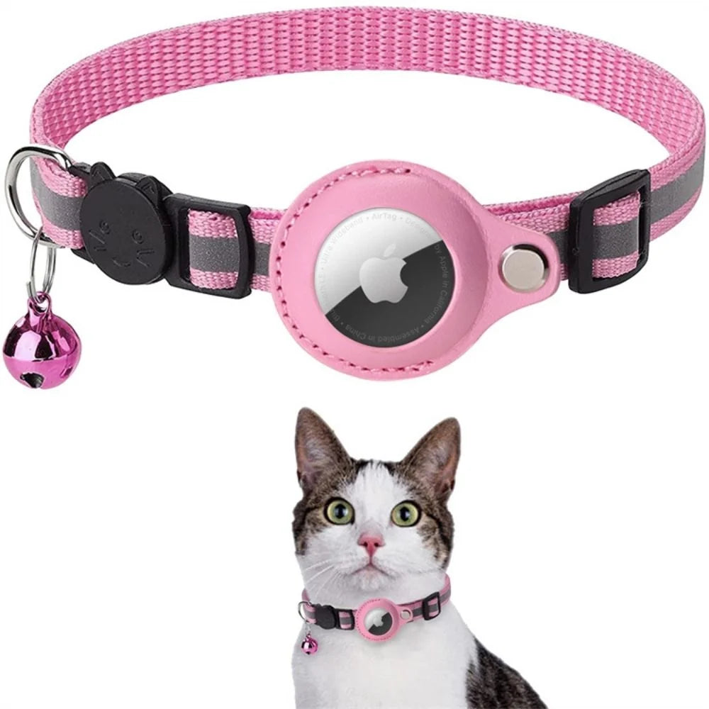 Cat Collar | Reflective Nylon GPS Holder & Quick-Release