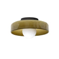 Ceiling Light | Glass & Metal Disc | Ceiling or Wall Mount