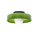 Ceiling Light | Glass & Metal Disc | Ceiling or Wall Mount