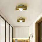 Ceiling Light | Glass & Metal Disc | Ceiling or Wall Mount