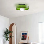 Ceiling Light | Glass & Metal Disc | Ceiling or Wall Mount