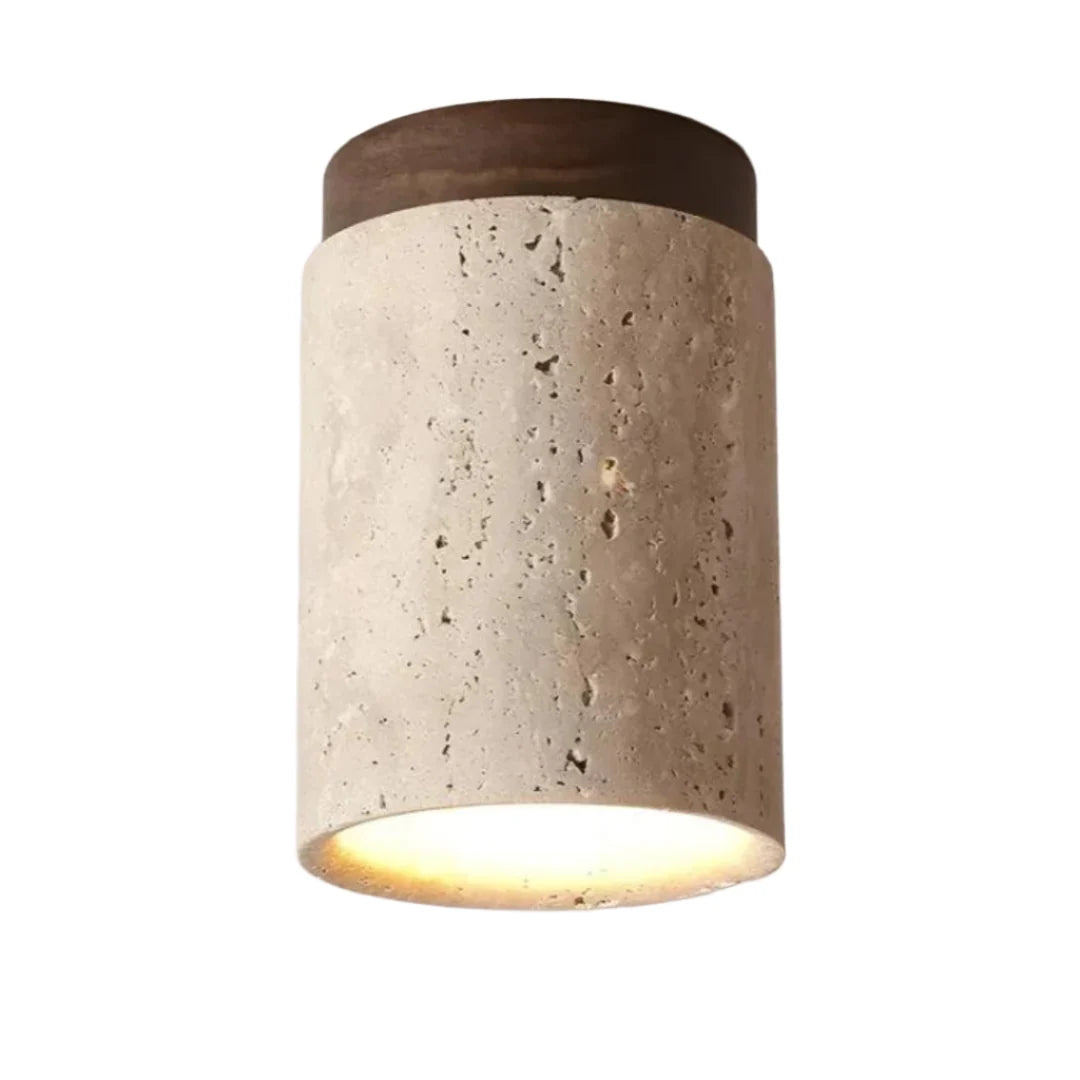 Ceiling Light | Travertine Wabi-Sabi Design | LED Lighting