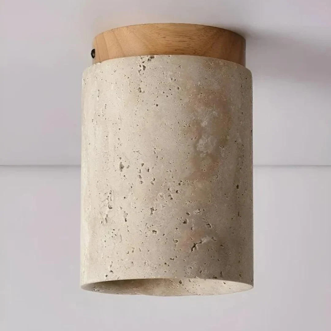 Ceiling Light | Travertine Wabi-Sabi Design | LED Lighting