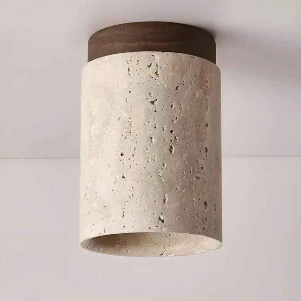 Ceiling Light | Travertine Wabi-Sabi Design | LED Lighting