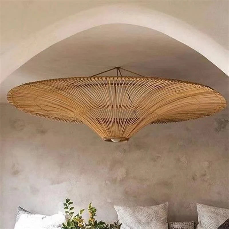 Ceiling Light | Woven Natural Fiber Shade