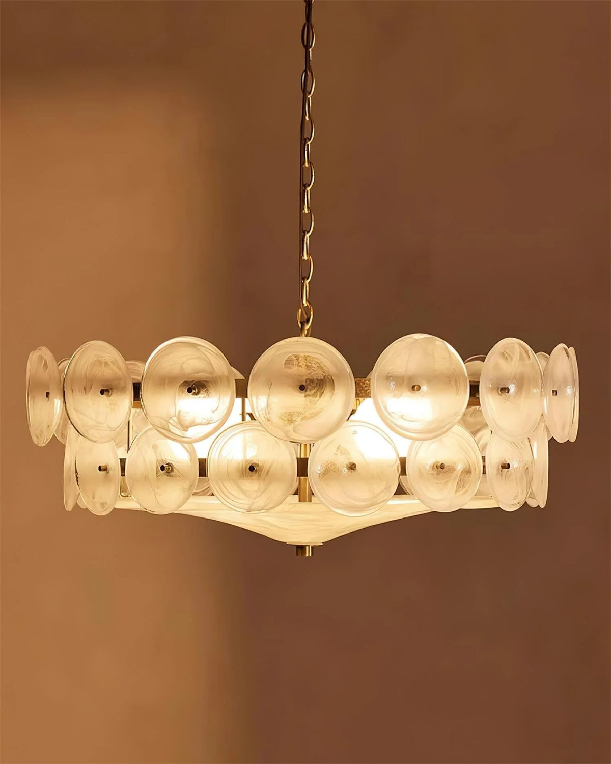 Ceiling Pendant Light | Metal & Glass | Hardwired & Dimmer-Compatible