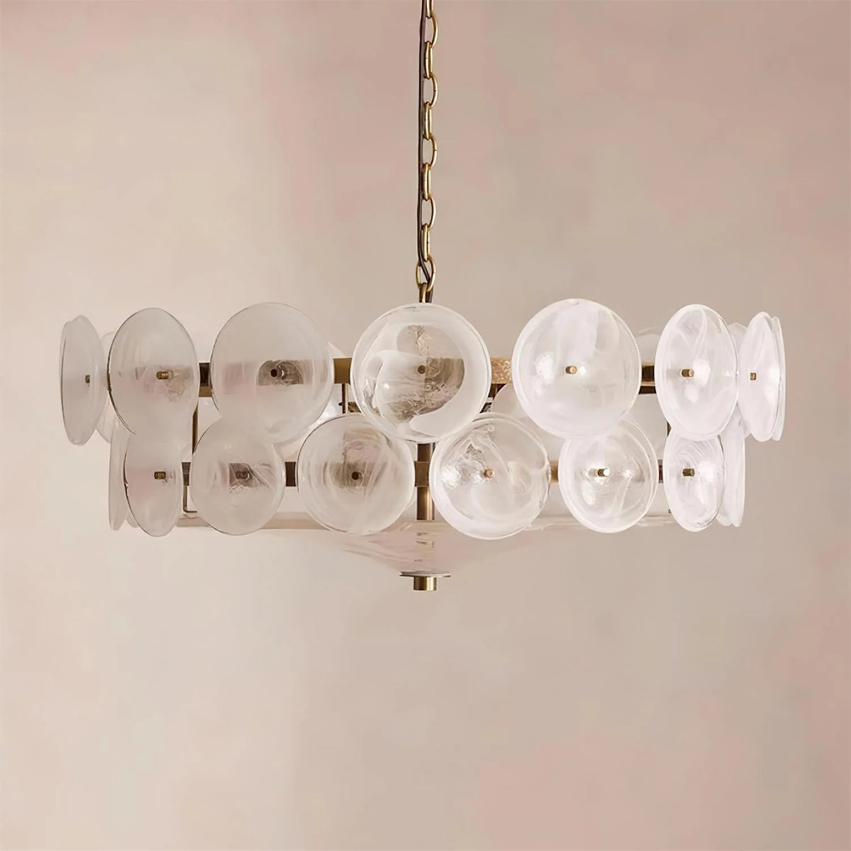 Ceiling Pendant Light | Metal & Glass | Hardwired & Dimmer-Compatible