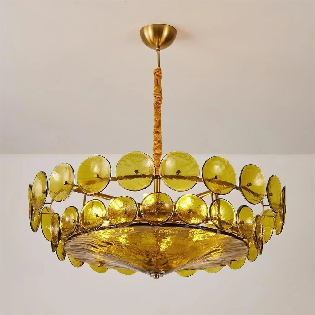 Ceiling Pendant Light | Metal & Glass | Hardwired & Dimmer-Compatible