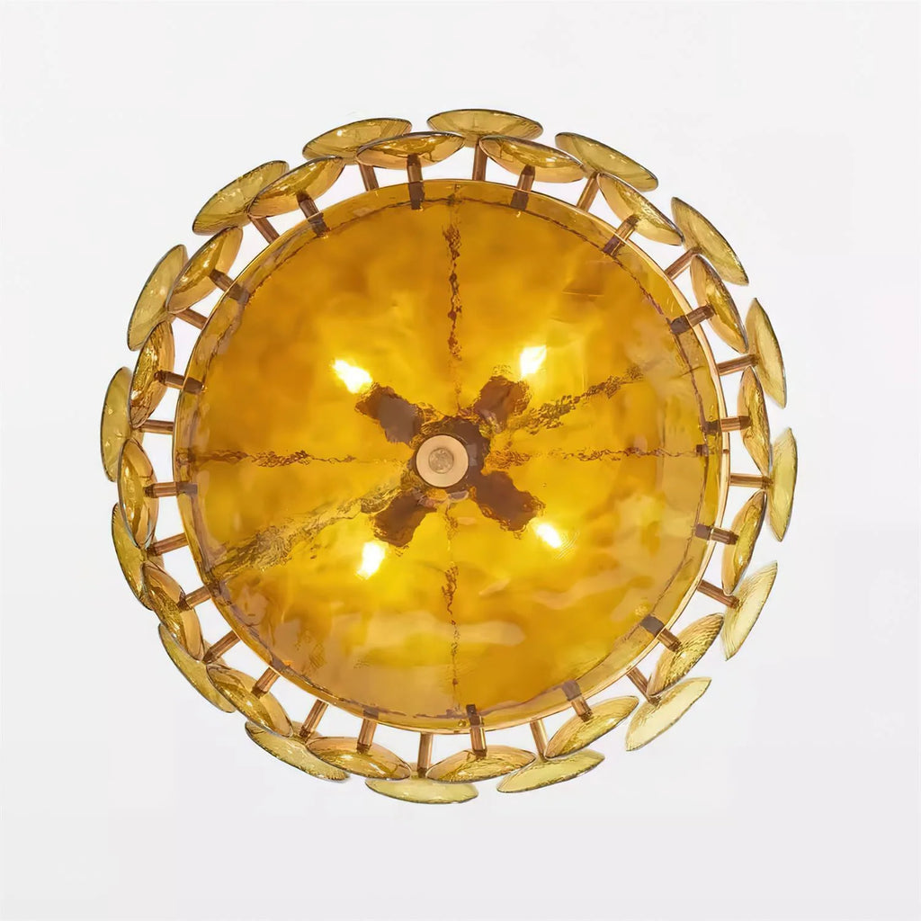 Ceiling Pendant Light | Metal & Glass | Hardwired & Dimmer-Compatible