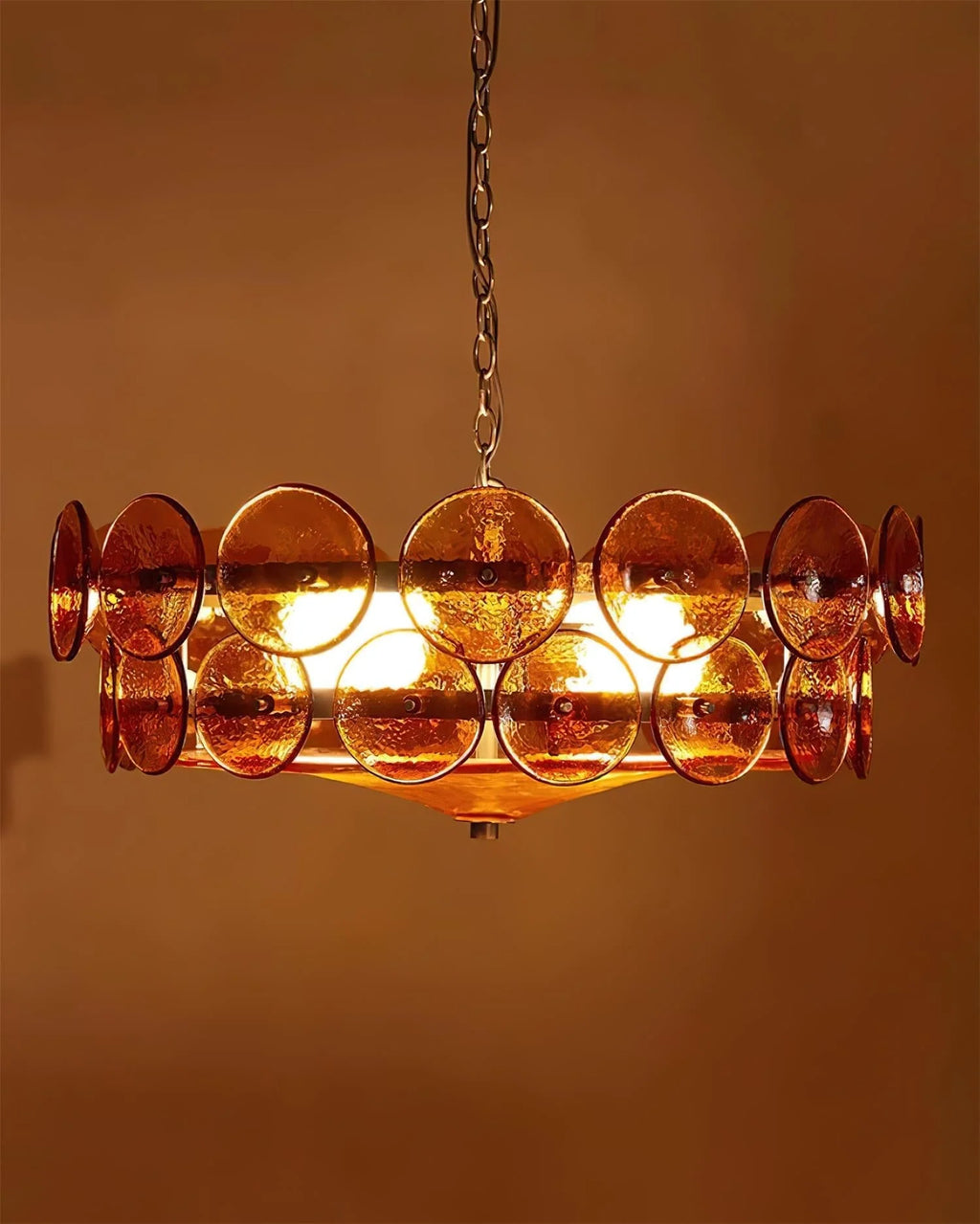 Ceiling Pendant Light | Metal & Glass | Hardwired & Dimmer-Compatible
