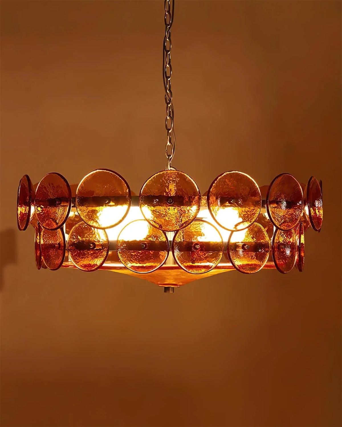 Ceiling Pendant Light | Metal & Glass | Hardwired & Dimmer-Compatible