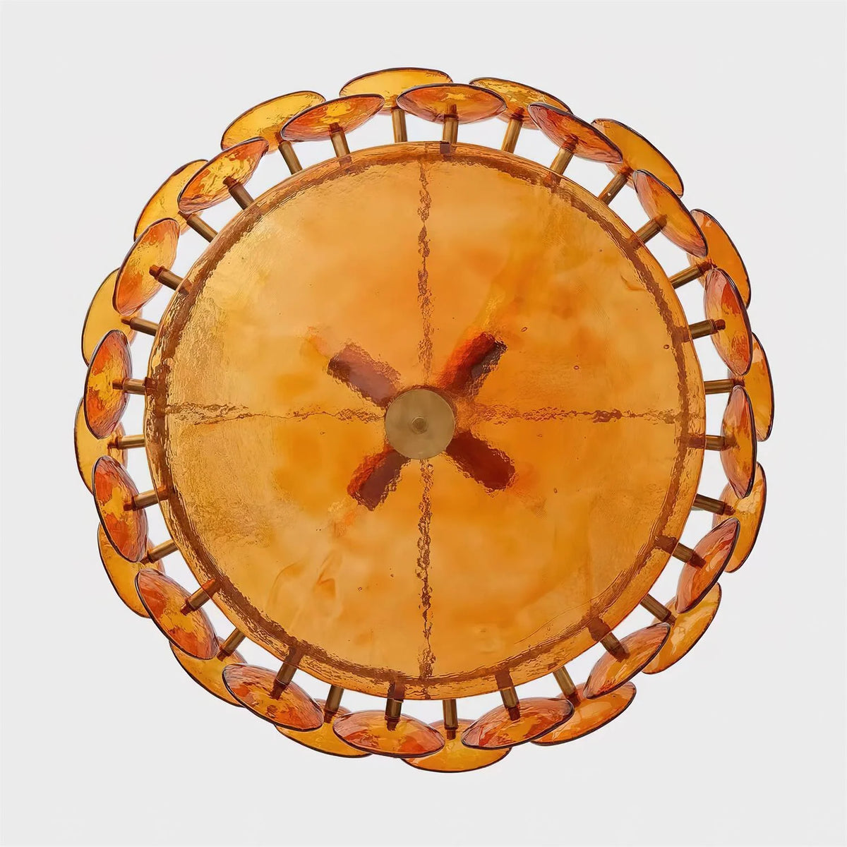 Ceiling Pendant Light | Metal & Glass | Hardwired & Dimmer-Compatible