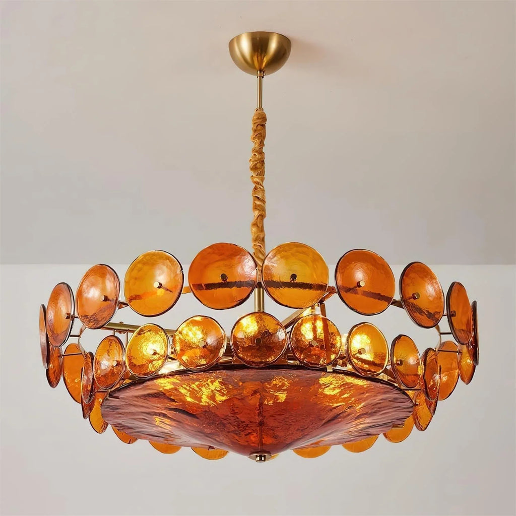 Ceiling Pendant Light | Metal & Glass | Hardwired & Dimmer-Compatible