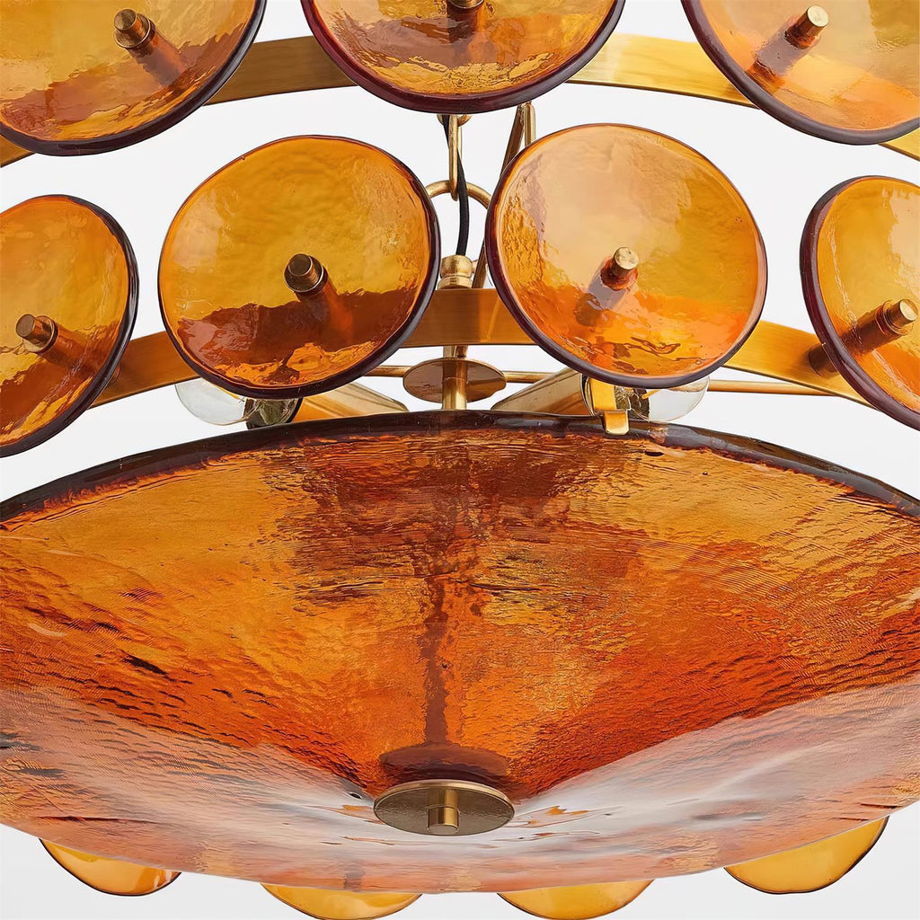 Ceiling Pendant Light | Metal & Glass | Hardwired & Dimmer-Compatible