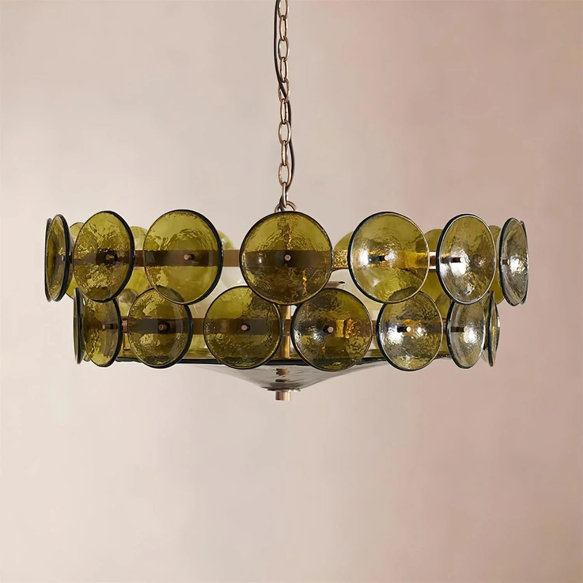 Ceiling Pendant Light | Metal & Glass | Hardwired & Dimmer-Compatible