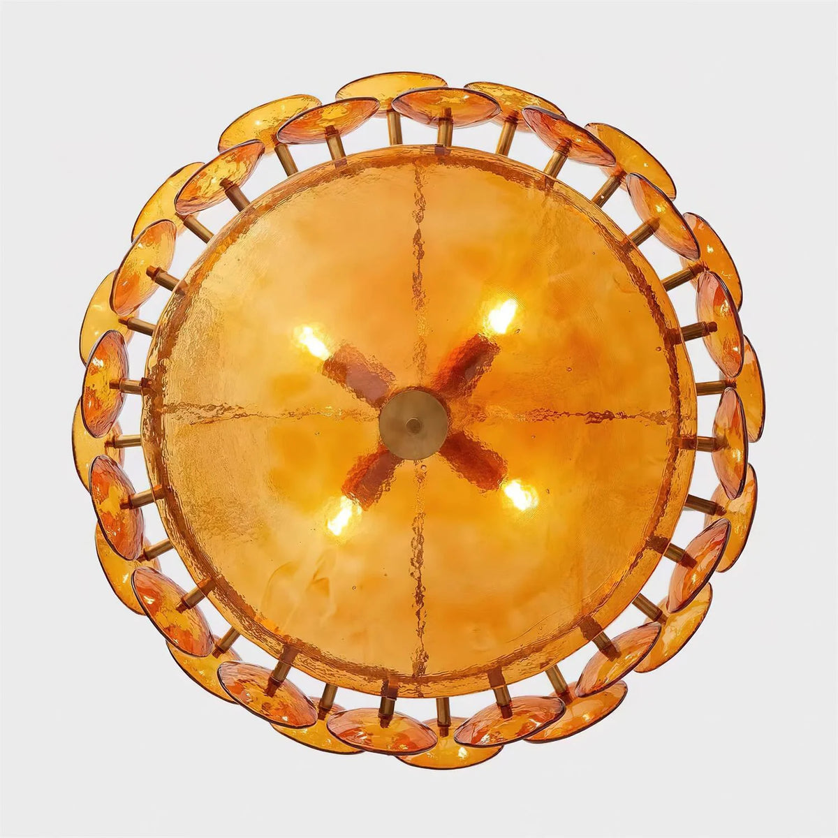 Ceiling Pendant Light | Metal & Glass | Hardwired & Dimmer-Compatible