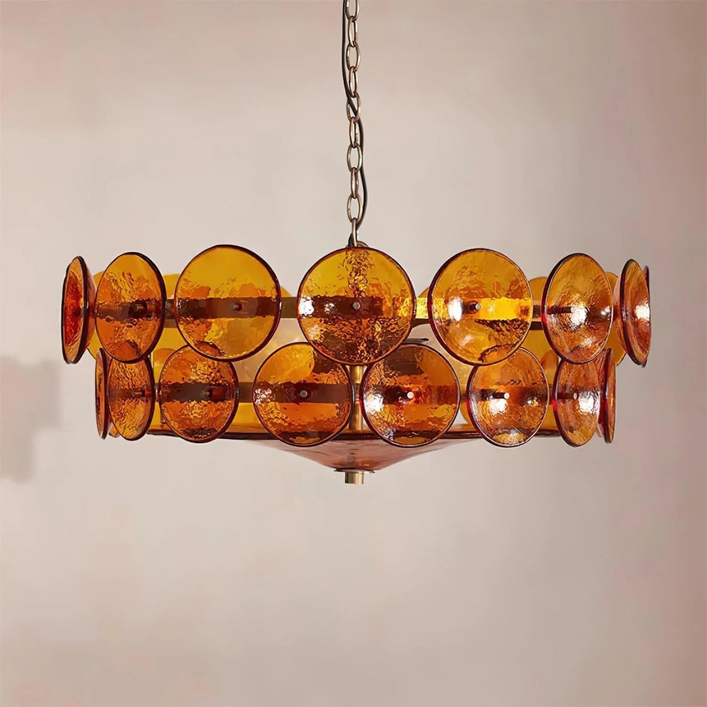 Ceiling Pendant Light | Metal & Glass | Hardwired & Dimmer-Compatible